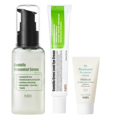 Purito Basic Set ZESTAW Serum 60 ml + Krem pod oczy 30 ml + Regenerujący krem 15 ml