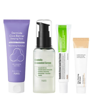 Purito Beauty Kit ZESTAW Serum 60 ml + Krem pod oczy 30 ml + Krem BB (13 Neutral Ivory) 30 ml + Krem na noc 80 ml
