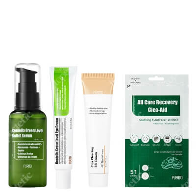 Purito Beauty Way ZESTAW Serum 60 ml + Plastry do stosowania punktowo 51 szt + Krem pod oczy 30 ml + BB Krem (13 Natural Ivory) 30 ml