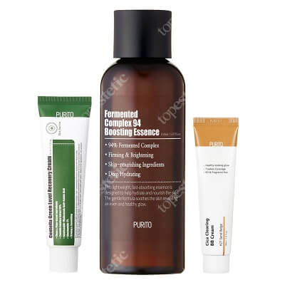 Purito Bestseller Super Set ZESTAW Esencja 150 ml + Krem BB (27 Sand Beige) 30 ml + Regenerujący krem 50 ml