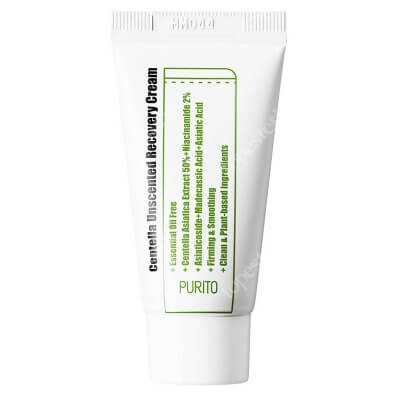 Purito Centella Unscented Recovery Cream Travel Krem regenerujący na bazie wąkroty azjatyckiej (bezzapachowy) 12 ml