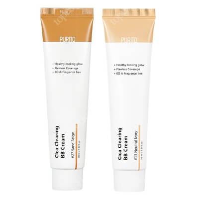 Purito Cica Clearing BB Cream Mix Colour ZESTAW Krem BB (27 Sand Beige) 30 ml + Krem BB (13 Neutral Ivory) 30 ml