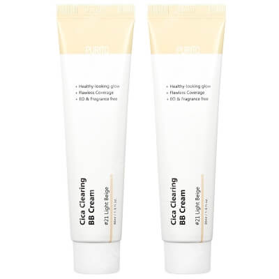 Purito Cica Clearing BB Cream x 2 ZESTAW Krem BB cica (21 Light Beige) 30 ml x 2