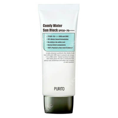 Purito Comfy Water Sun Block SPF 50 + PA ++++ Nawilżający krem przeciwsłoneczny SPF 50 + PA ++++ 60 ml