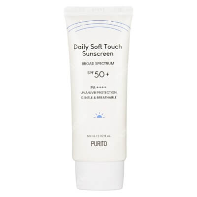 Purito Daily Soft Touch Sunscreen SPF 50+ PA++++ Krem przeciwsłoneczny z ceramidami 60 ml