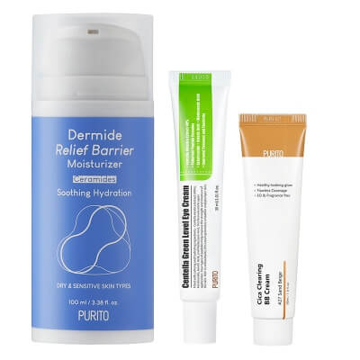 Purito Favorite Set ZESTAW Krem pod oczy 30 ml + Krem BB (27 Sand Beige) 30 ml + Odbudowujący krem z ceramidami 100 ml
