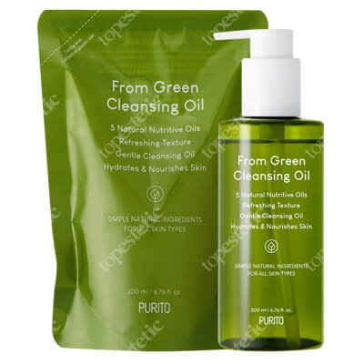 Purito From Green Cleansing Oil Set ZESTAW Olejek oczyszczający 200 ml + Wkład olejku oczyszczającego 200 ml