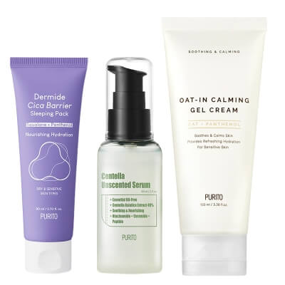Purito Night Ritual ZESTAW Serum 60 ml + Odżywczy żel - krem 100 ml + Krem na noc 80 ml