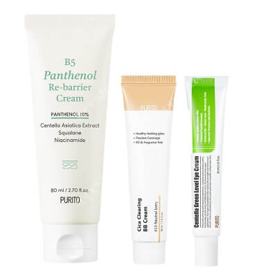 Purito Perfect Set ZESTAW Krem BB (13 Neutral Ivory) 30 ml + Regenerujący krem 80 ml + Krem pod oczy 30 ml