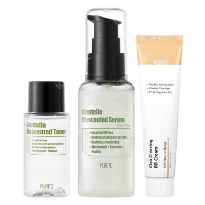 Purito Perfect Skin ZESTAW Toner 30 ml + Serum 60 ml + Krem BB 30 ml