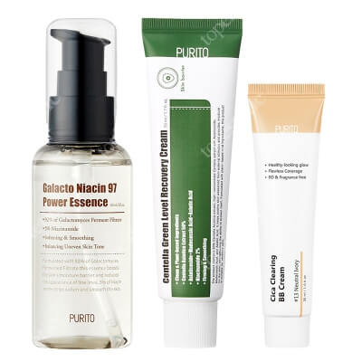 Purito Power Skin ZESTAW Odżywcza esencja 60 ml + Krem BB (13 Neutral Ivory) 30 ml + Regenerujący krem 50 ml