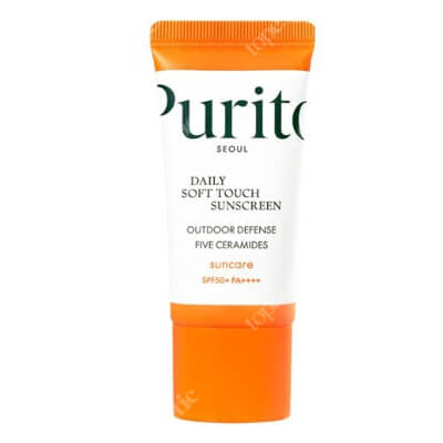 Purito Seoul Daily Soft Touch Sunscreen Travel Size Wysokowydajny krem przeciwsłoneczny SPF50+ PA++++ 15 ml