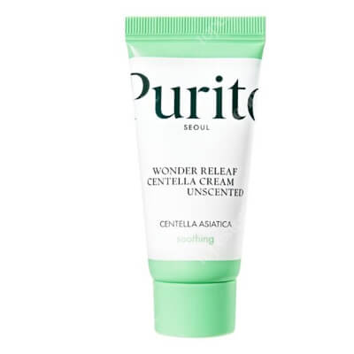 Purito Seoul Wonder Releaf Centella Cream Unscented Travel Size Bezzapachowy krem z ekstraktem z wąkroty azjatyckiej 15 ml