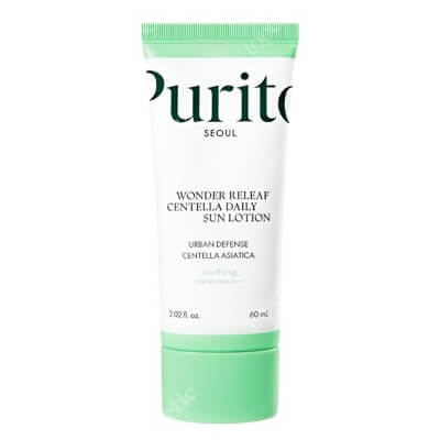 Purito Seoul Wonder Releaf Centella Daily Sun Lotion Ultralekki krem przeciwsłoneczny SPF50+ PA++++, 60 ml