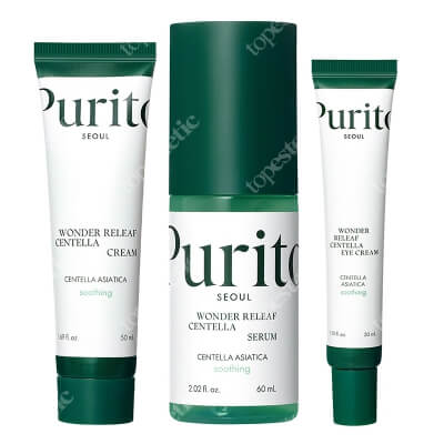 Purito Seoul Wonder Releaf Centella Set ZESTAW Serum 60 ml + Krem pod oczy 30 ml + Krem do twarzy 50 ml