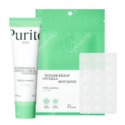Purito Seoul Wonder Skin ZESTAW Plastry do stosowania punktowo 51 szt + Krem 50 ml