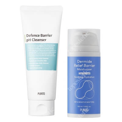 Purito Skin Protect ZESTAW Żel oczyszczający o działaniu ochronnym 150 ml + Odbudowujący krem z ceramidami 100 ml
