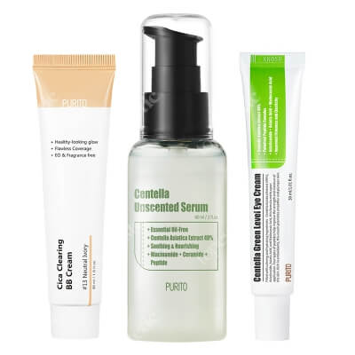 Purito Way To Beauty Skin ZESTAW Serum 60 ml + Krem BB (13 Neutral Ivory) 30 ml + Krem pod oczy 30 ml