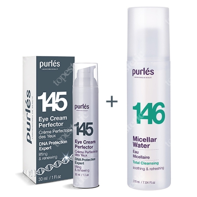 Purles 145 Eye Cream Perfector + 146 Micellar Water ZESTAW Krem pod oczy 30 ml + Woda micelarna 200 ml