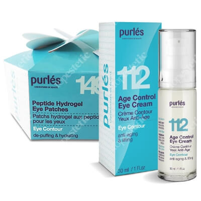 Purles 149 Peptide Hydrogel Eye Patches + 112 Age Control Eye Cream ZESTAW Płatki peptydowe pod oczy 60 szt + Przeciwzmarszczkowy Krem na Okolice Oczu 30 ml