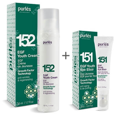 Purles 151 EGF Youth Eye Elixir + 152 EGF Youth Cream ZESTAW Eliksir młodości pod oczy 15 ml + Krem młodości 50 ml