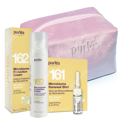 Purles 161 Renewal Shot + 162 Protection Cream + Kosmetyczka Purles GRATIS ZESTAW Ampułki odnawiające 5 x 2 ml + Nawilżająco - łagodzący krem 50 ml + Kosmetyczka welurowa 1 szt