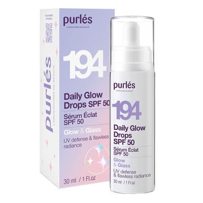 Purles 194 Daily Glow Drops SPF 50 Serum rozświetlające SPF 50 30 ml