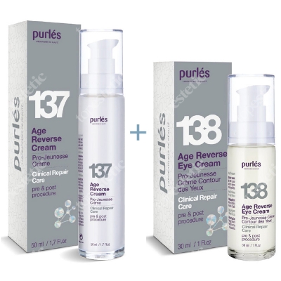 Purles Age Reverse Set ZESTAW Krem odmładzający 50 ml + Odmładzający krem na okolice oczu 30 ml