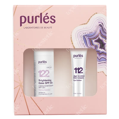 Purles Brightening Base SPF 50+ + Age Control Eye Cream ZESTAW Rozświetlająca baza 30 ml + Przeciwzmarszczkowy krem na okolice oczu 10 ml