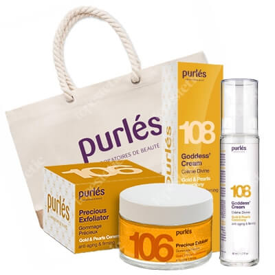 Purles Goddess Box ZESTAW Peeling żelowy bogini 50 ml + Krem bogini 50 ml + Torba plażowa gratis
