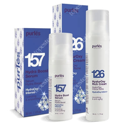 Purles HyalurOxy Set ZESTAW Ultranawilżające serum do codziennej pielęgnacji 30 ml + Bogaty krem hyalurOxy 50 ml