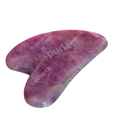 Purles Kamień Gua Sha Kamień do masażu twarzy z amtetystu 1 szt