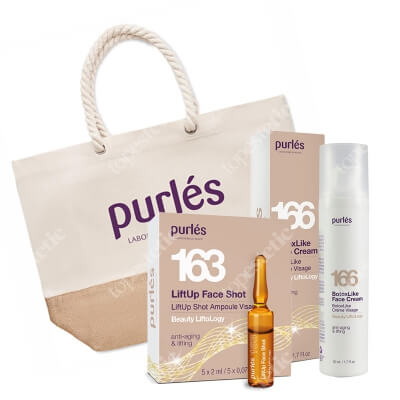 Purles Lift Up Set ZESTAW Napinająca ampułka 5 x 2 ml + Krem liftingujący 50 ml + Torba plażowa gratis