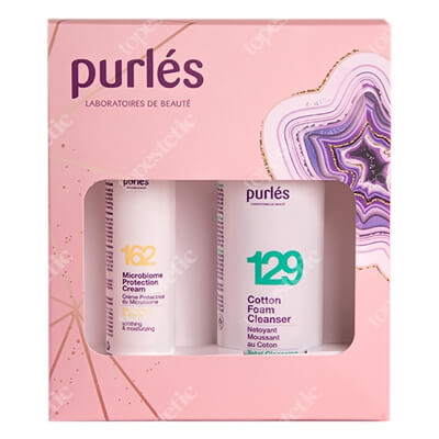 Purles X-Mas Box I ZESTAW Pianka myjąca z wyciągiem z bawełny 125 ml + Nawilżająco - łagodzący krem 50 ml