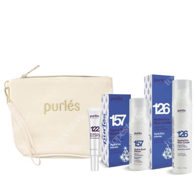 Purles X-Mas Set I ZESTAW 157 Serum 30 ml + 126 Krem 50 ml + 122 Baza 10 ml + Kosmetyczka beżowa 1 szt