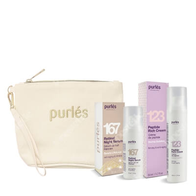 Purles X-Mas Set II ZESTAW 167 Serum 30 ml + 123 Krem 50 ml + Kosmetyczka beżowa 1 szt