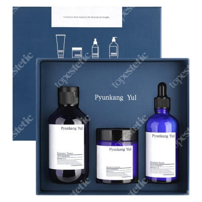 Pyunkang Yul Skin Set Essence Toner + Moisture Serum + Nutrition Cream ZESTAW Tonik intensywnie nawilżający 200 ml + Nawilżające serum do twarzy 100 ml + Krem nawilżający do twarzy 100 ml