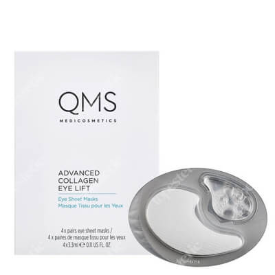 QMS Advanced Collagen Eye Lift Płatki kolagenowe z kwasem hialuronowym 4x3,3 ml