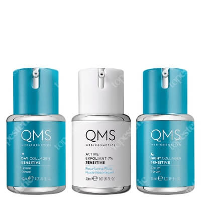 QMS Collagen System Sensitive Program naprawczy dla skór wrażliwych z widoczną utratą kolagenu 3x30 ml