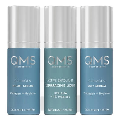 QMS Day And Night 3-Step Core Routine Set Program naprawczy dla skór z widoczną utratą kolagenu 3x30 ml