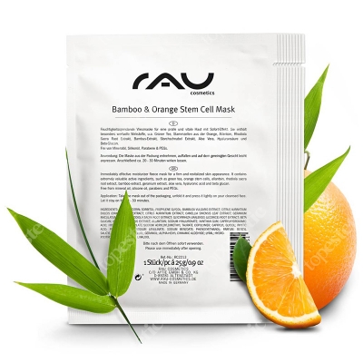 RAU Cosmetics Bamboo & Orange Stem Cell Mask Nawilżająca maska w płacie 10x25 g