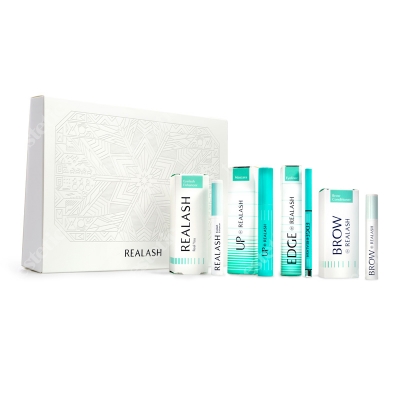 Realash Premium Beauty Set Realash Eyelash Enhancer 3 ml + Brow by Realash 4 ml + Edge by Realash + Up by Realash 8 ml