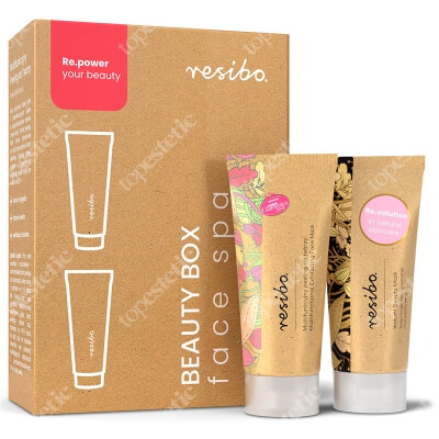 Resibo Beauty Box Face Spa ZESTAW Maska 15 ml + Multifunkcyjny peeling do twarzy 15 ml