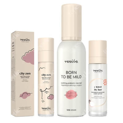 Resibo Born To Be Mild + Peace Maker + City Zen ZESTAW Łagodząca emulsja myjąca 150 ml + Emulsja łagodząca 50ml + Aktywny krem miejski 50 ml
