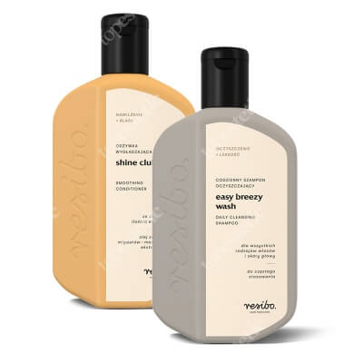 Resibo Daily Cleansing Shampoo + Smoothing Conditioner ZESTAW Oczyszczający szampon 250 ml + Odżywka wygładzająca 250 ml