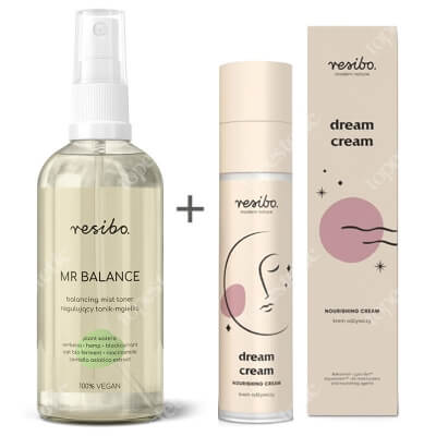 Resibo Dream Cream + Mr Balance ZESTAW Krem odżywczy 50 ml + Regulujący tonik - mgiełka 100 ml