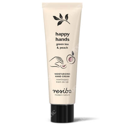 Resibo Happy Hands Green Tea And Peach Nawilżający krem do rąk - zielona herbata i brzoskwinia 50 ml