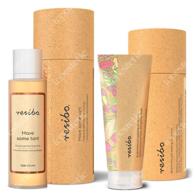 Resibo Have Some Tan + Multifunctional Face Exfoliating Mask ZESTAW Naturalny tonik samoopalający 100 ml + Multifunkcyjny peeling do twarzy 75 ml