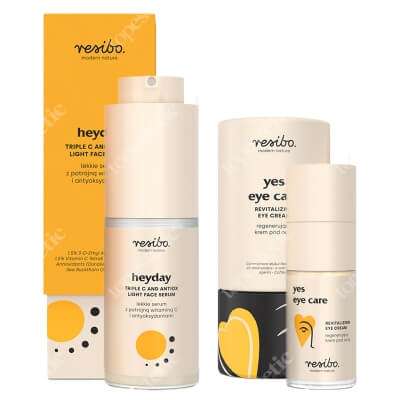 Resibo Heyday + Yes Eye Care ZESTAW Lekkie serum z potrójną witaminą C i antyoksydantami 30 ml + Krem pod oczy 15 ml