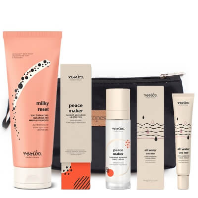 Resibo Milky Reset + Peace Maker + All Water on Me ZESTAW Żel 100 ml + Emulsja 50 ml + Ultranawilżający krem 40 ml + Kosmetyczka 1 szt